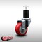 Service Caster 3'' SS Red Poly Wheel Swivel 1-3/4'' Expanding Stem Caster SCC-SSEX20S314-PPUB-RED-134 - alternate 2